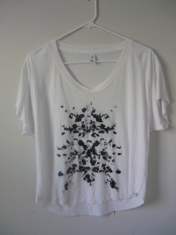 One of a Kind Ink Blot Design on Oversized American Apparel