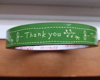 Herb Leaf Design Japanese Deco Thank You Tape