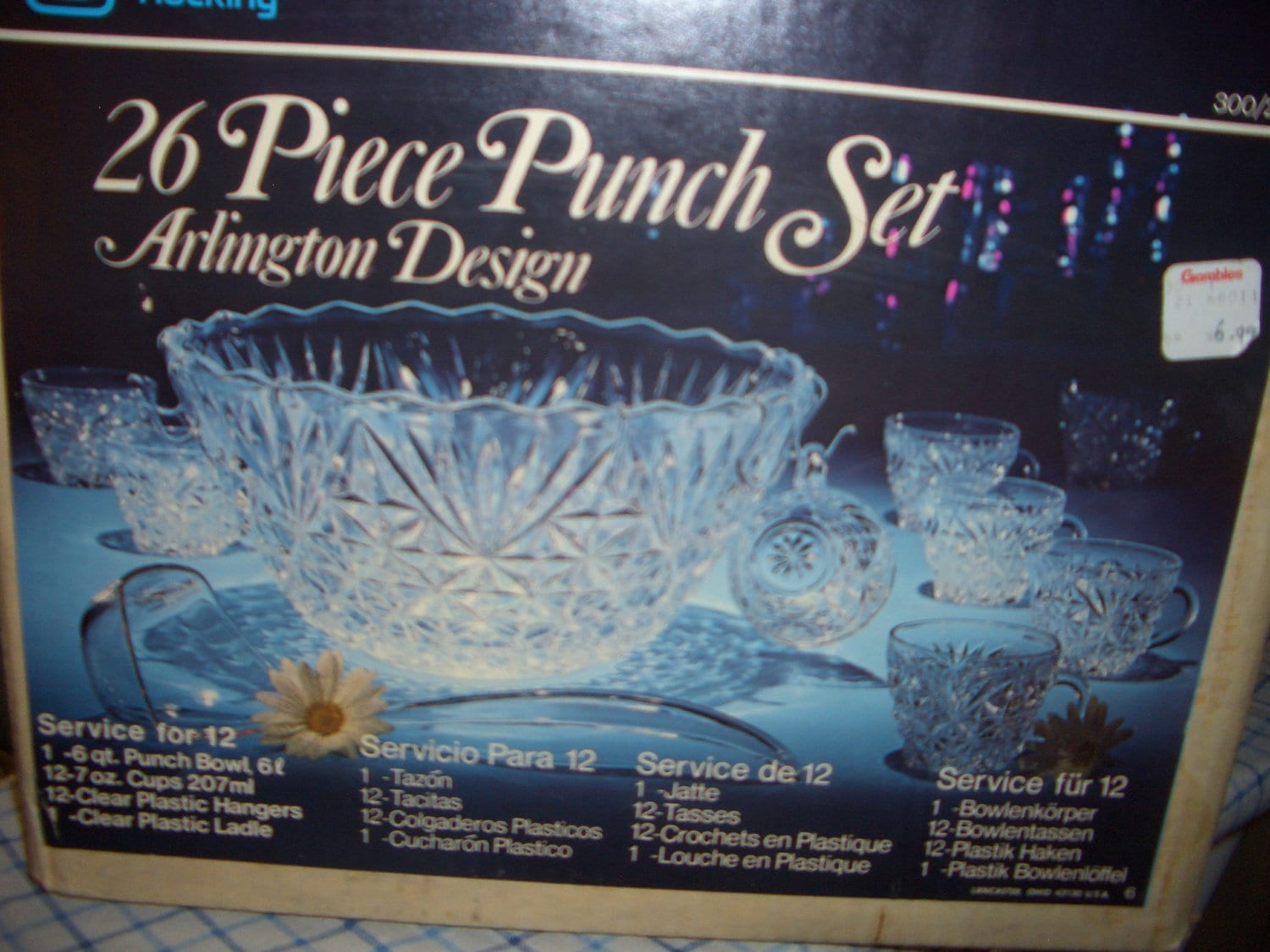 Vintage Anchor Hocking 26pc Punch Set Arlington Design