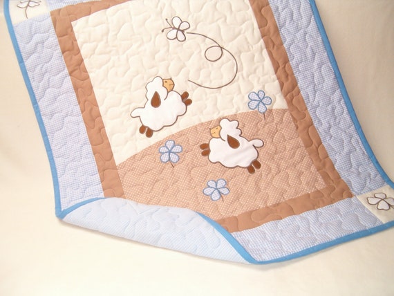 blanket blue baby lamb similar Quilt Blue to Lamb Blanket, Items Blanket, Crib