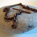 Late 1800s Gold Rolled Antique Albert Watch Chain and Fob