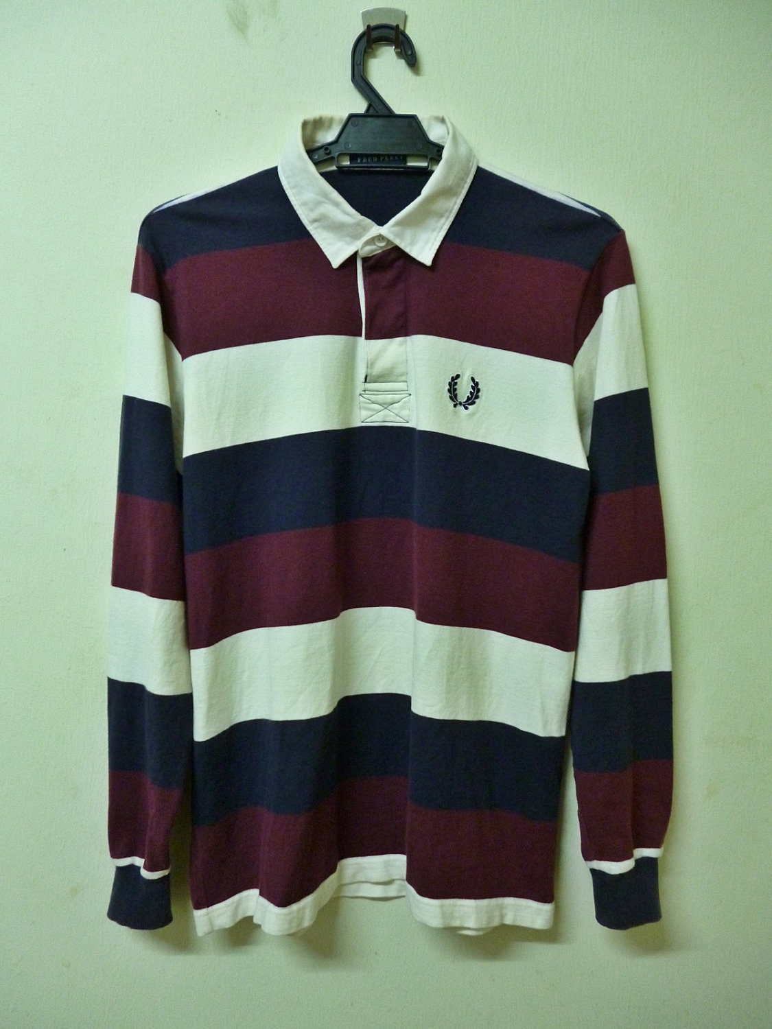 Vintage Fred perry longsleeve rugby shirt tee by THRIFTEDISABELLE