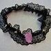 BLACK Handmade Lace Spiked Punk Garter