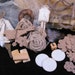 Inspiration kit for mixed media, smash books, art journals, collage, scrapbooking - Sepia and creamy colors