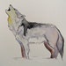 Original Watercolor Painting-Wolf