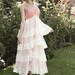 Reserved for georgia coral pink empire waist tiered lace formal princess dress by mermaid miss k
