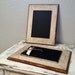 Vintage-inspired chalkboard with white and mint green rustic frame