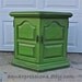 Retro Green Night Stand/ Retro End Table /Accent TV Cabinet/ Living Room Storage/ Bedroom Side Table