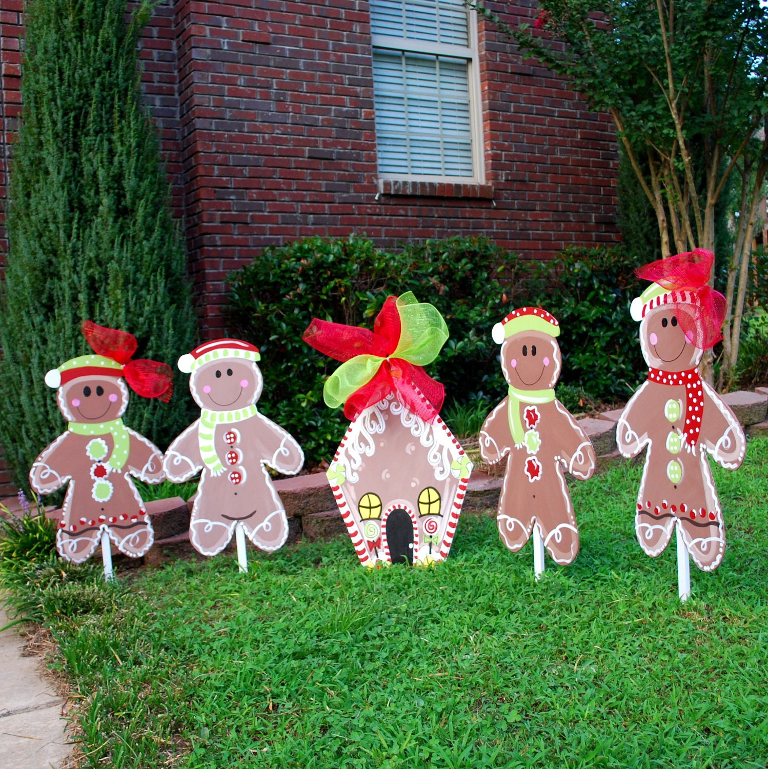 Christmas Yard Decor Gingerbread Man Christmas by LooLeighsCharm