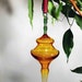 Handmade Amber Glass Ornament