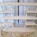 Large vintage shelf 36" x 27" white distressed wall/ table cottage display decor Anita Spero