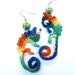 Crochet Chameleons Earrings Original design