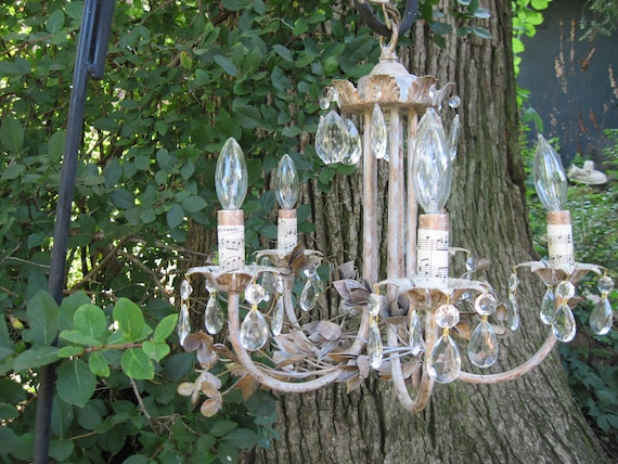 Vintage on vintage etsy Shabby Chandelier chandelier Chic