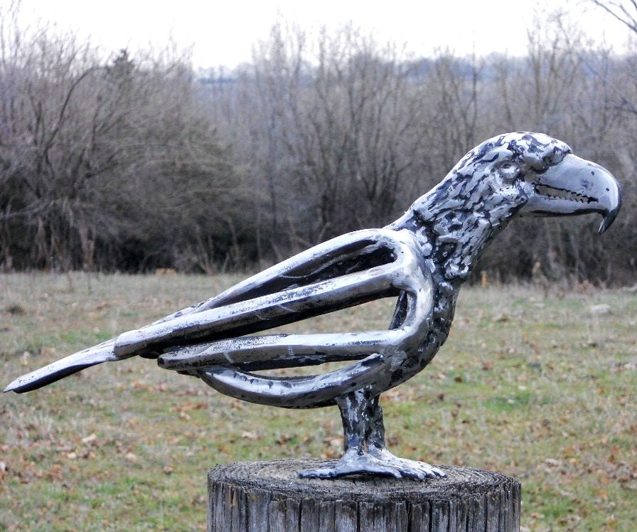 Bird Metal Sculpture Eagle Yard Art Garden Art Found Objects
