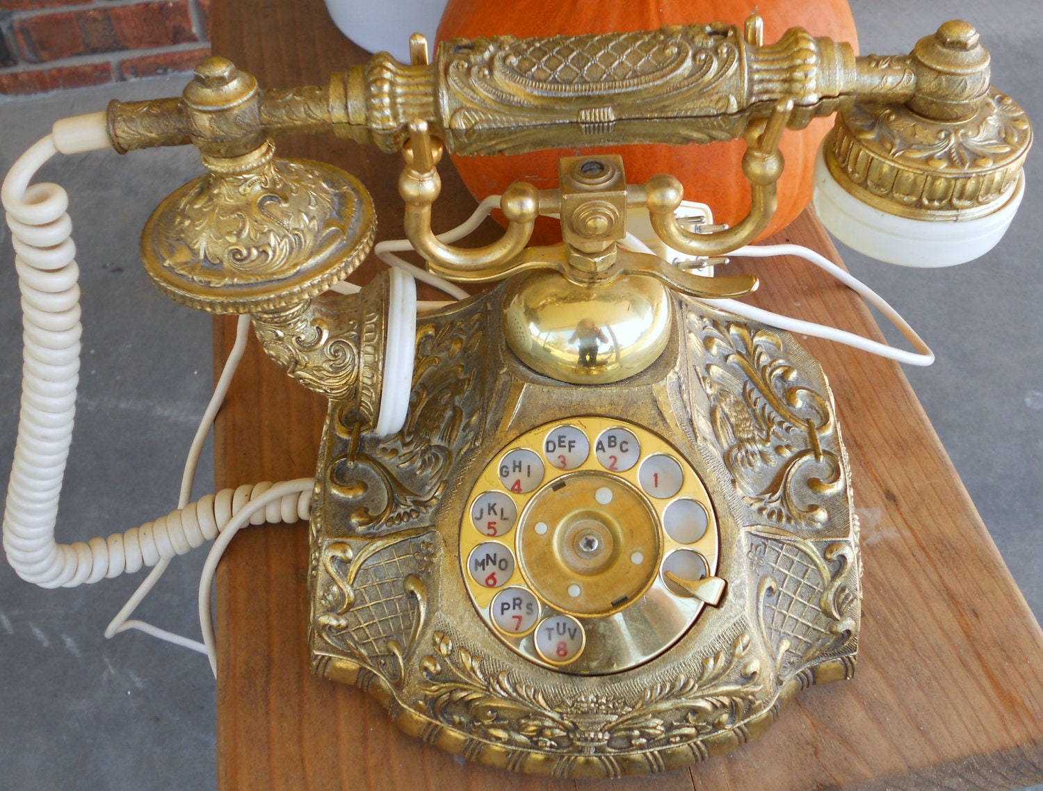 Beautiful Vintage Rare Gold Plated Telephone or Phone with