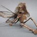 OOAK dead Fairy Goth art doll miniature skeleton pixie dollhouse cicada wings
