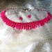 HOT Pink MOP Fan Necklace & FREE Earrings Cleopatra Collar Daggers