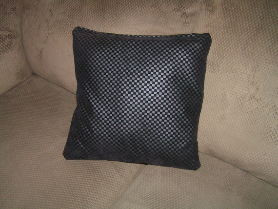 Items similar to 2 black faux leather throw pillow covers /pillow insert not included size 16 x ...