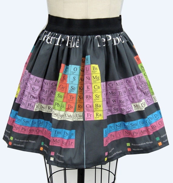 periodic fabric cotton table Full on GoFollowRabbits Periodic by Table Skirt Etsy