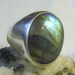 Labradorite Men's or Women's Ring Cast in all 925 Sterling Silver
