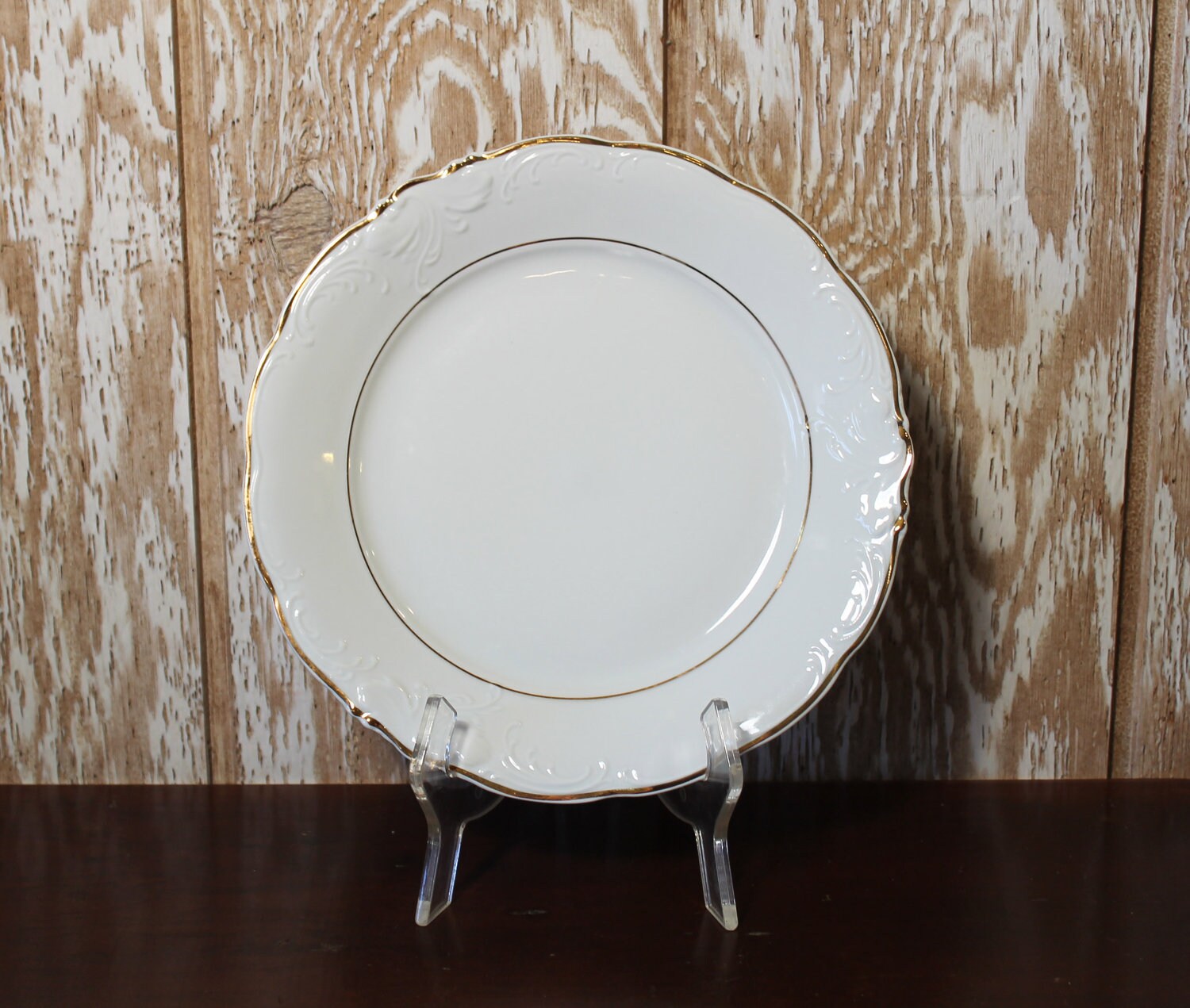 China Dinner Plate Wawel Gold Rimmed China Made in Poland.