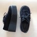 furry black creepers AUS 7 super high 3 inch