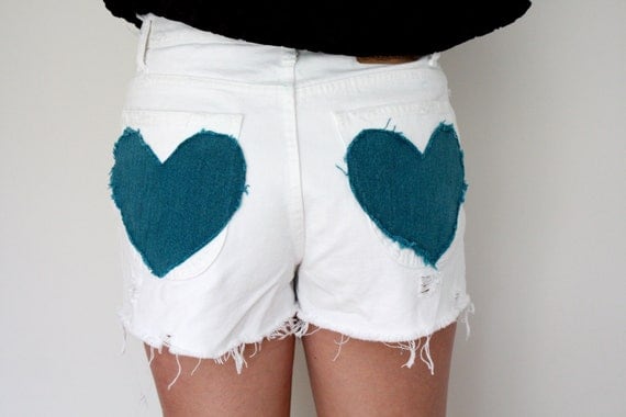 SALE Heart Pocket High Waisted Shorts