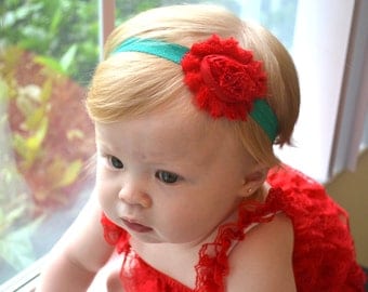Baby headband, Christmas headband, first christmas, newborn headband, infant headbands, newborn photo prop. baby hair bow, accessories