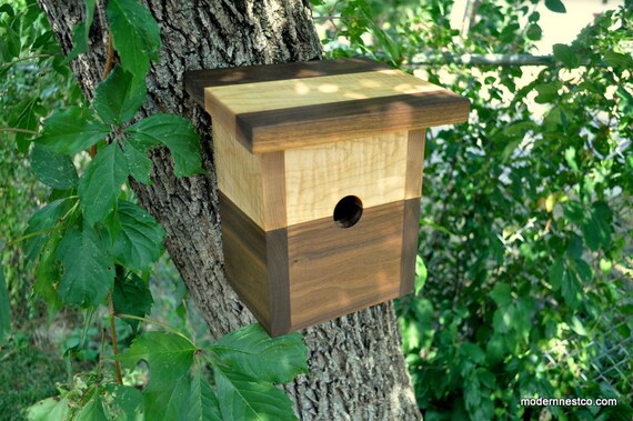 Items similar to Modern Bird House - Chickadee No. 2 FREE SHIPPING on Etsy