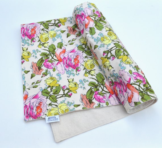 Organic Baby Blanket / Floral Baby Blanket/ Amy Butler fabric