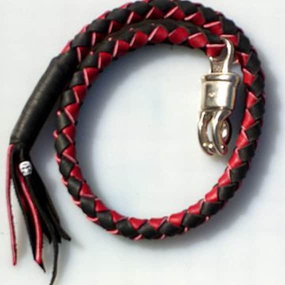 Custom Made Braided Leather Getback Whip by rainbownativetraders