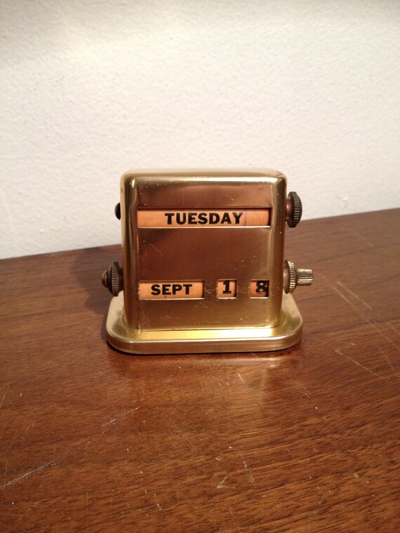Vintage Park Sherman Company Perpetual Calendar Brass