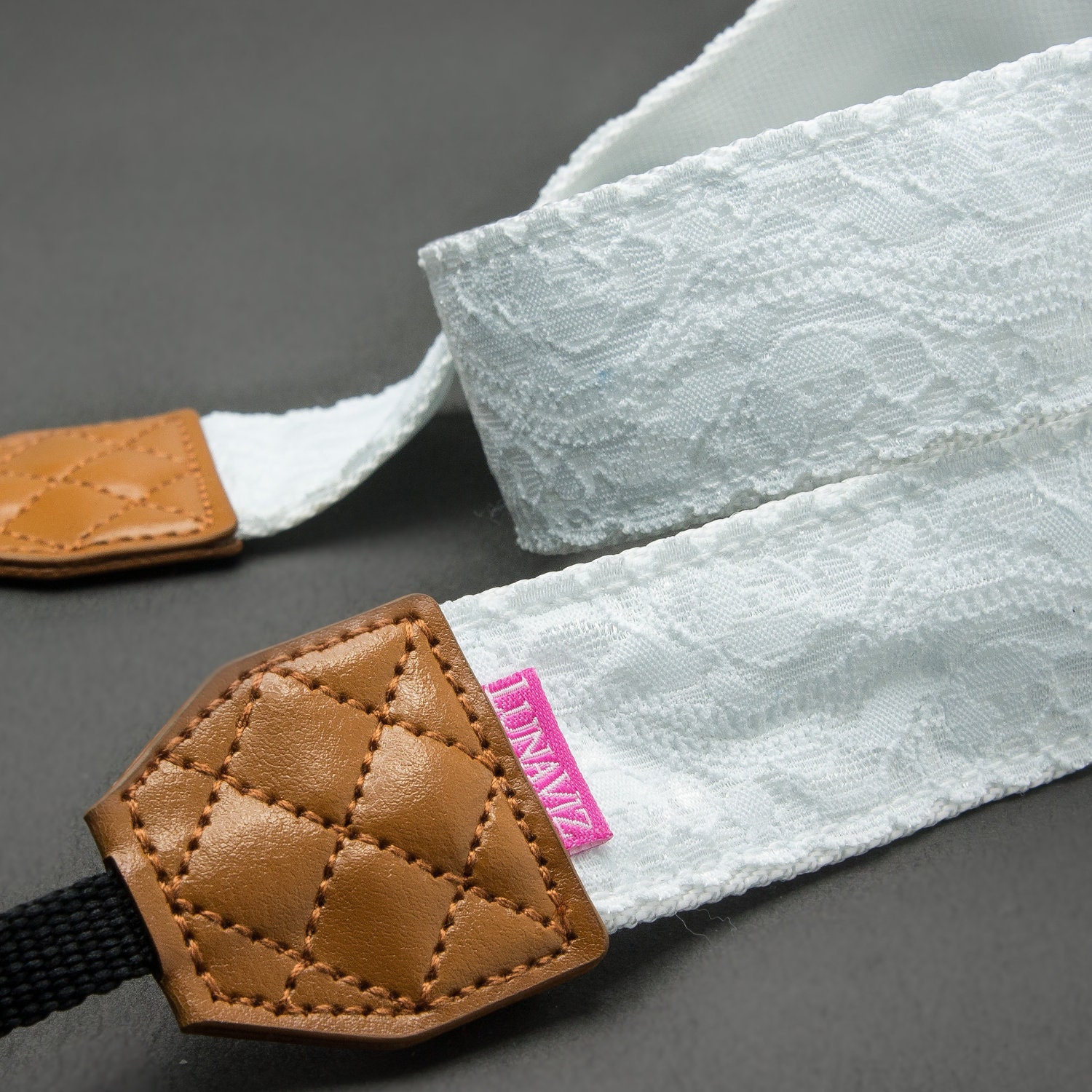 Camera Strap Floral Emboss Lace White for DSLR and