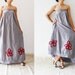 Flower Love Gray Dress Cotton