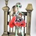 Handmade doll fashions for Monster High doll frilly layers and pleats galore with butterfly charm and chain detail
