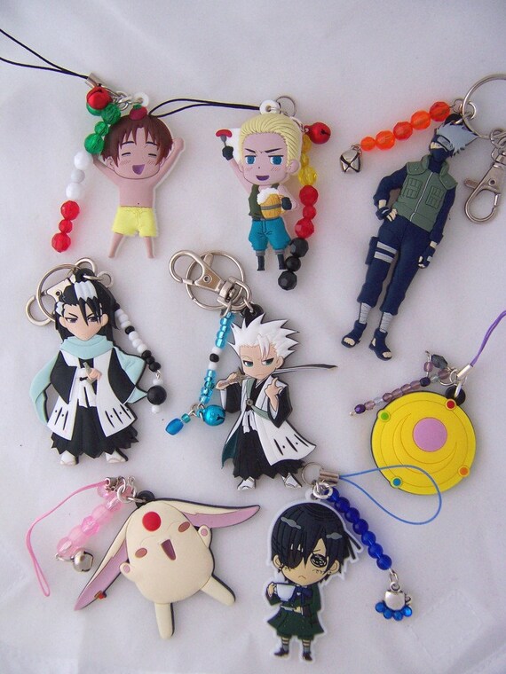 Items similar to Anime Keychains and Charms on Etsy