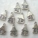 10 Silver Tone Pixie House Fairy House Charms Pendants