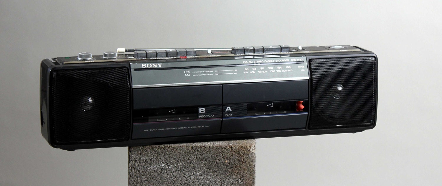 Vintage Sony CFSW301 Portable Radio Boombox with Dual