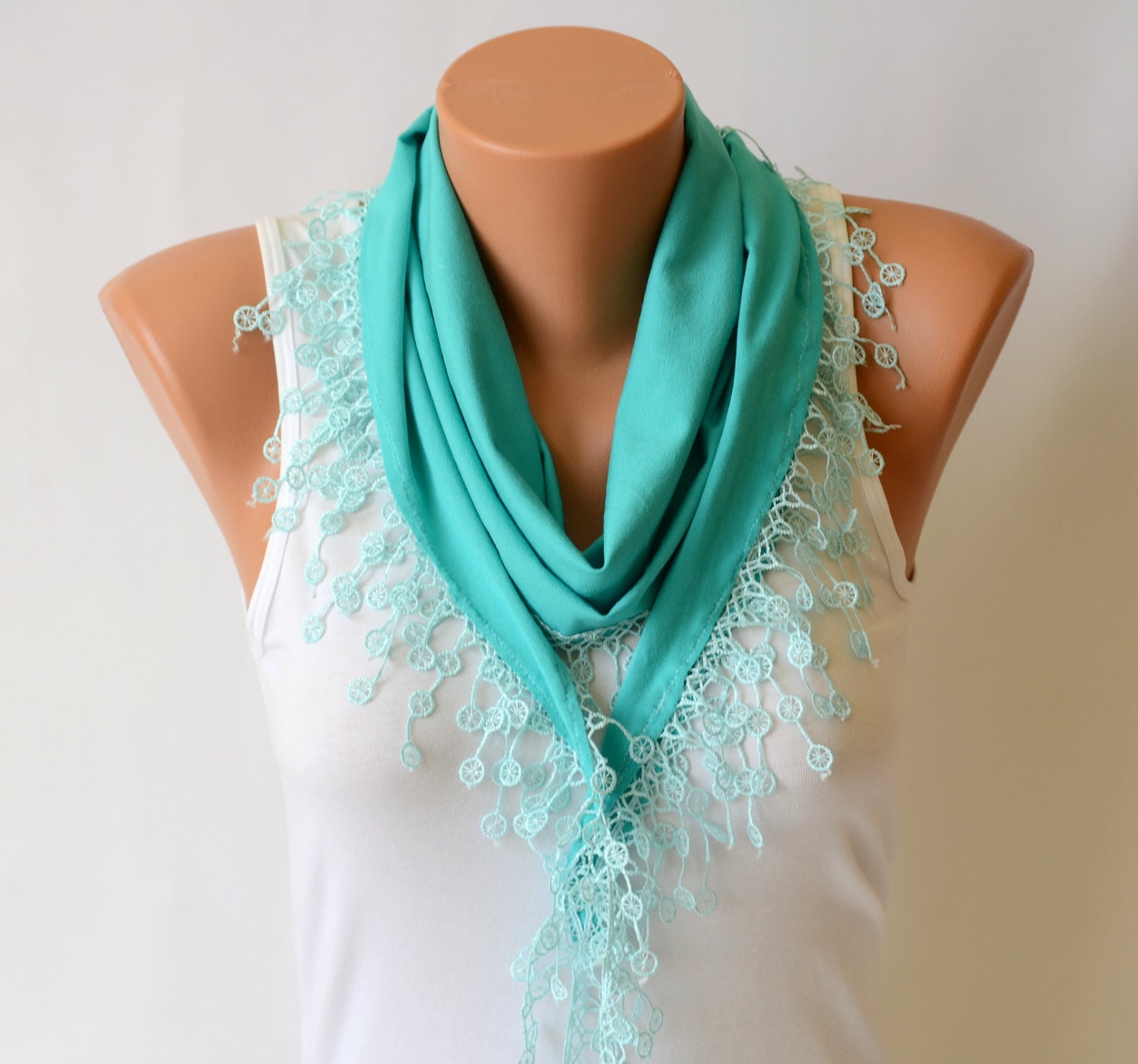jersey scarfmint green fashion scarf summer scarves by bstyle