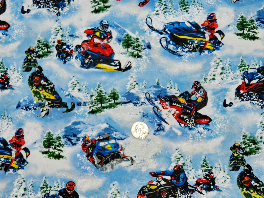 Snowmobile Fabric By The Yard