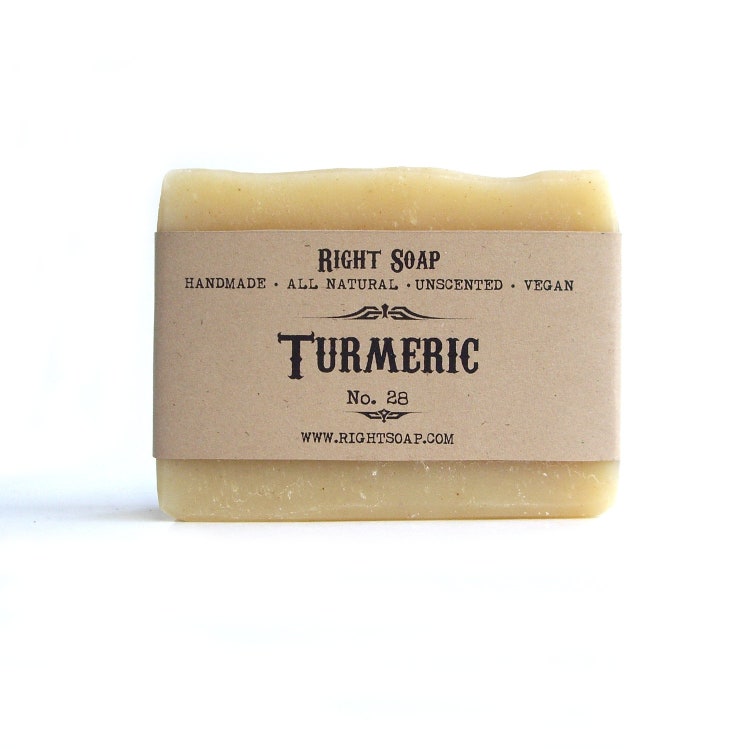 Turmeric soap All Natural Soap Vegan Soap Unscented by RightSoap