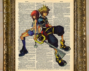 Sora and Kairi Kingdom Hearts Dictionary Art