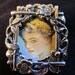 Sterling Picture Frame Brooch Antique Floral