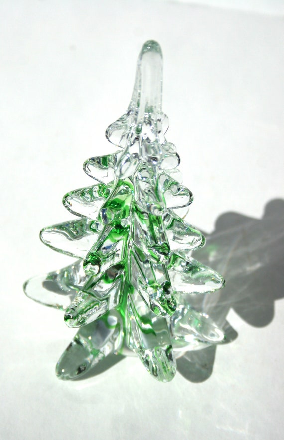 festive blown glass pine christmas tree with crystal clear festive blown glass pine christmas tree with crystal clear