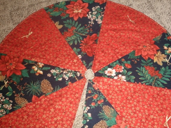poinsettia quilted christmas tree skirt poinsettia quilted christmas tree skirt