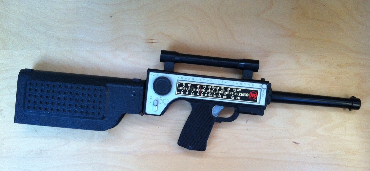 1960s Mattel Agent Zero M Rifle Radio Toy Spy Cap Gun