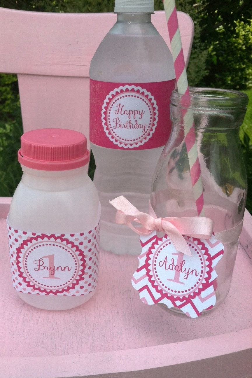 6 Plastic Milk Jug Party Bottles With Lids And Custom 1633