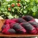 Blood Moon Rising - Hand Dyed - 438 Yards - Fingering Weight Yarn - Merino/Nylon/Stellina