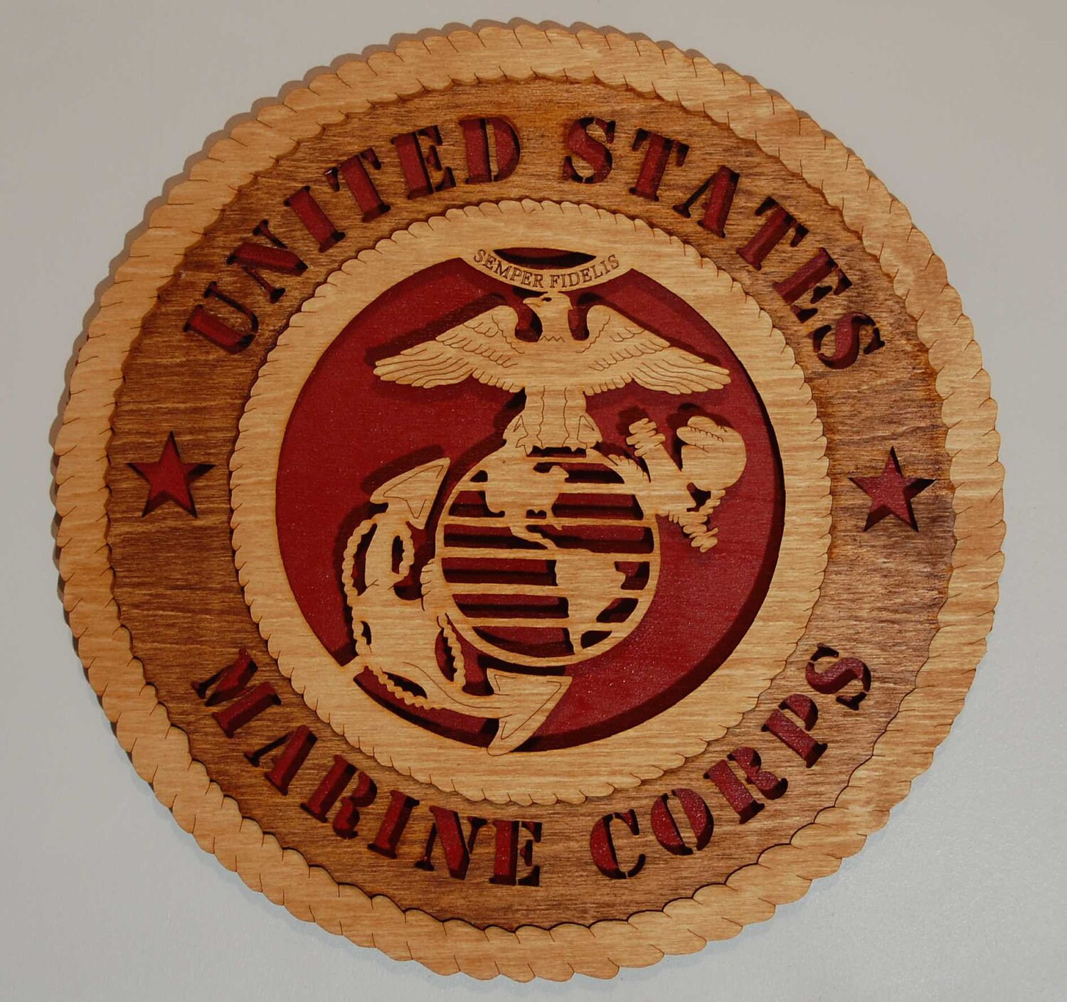 Laser cut United States MARINE CORPS wall plaque by MohawkLaser