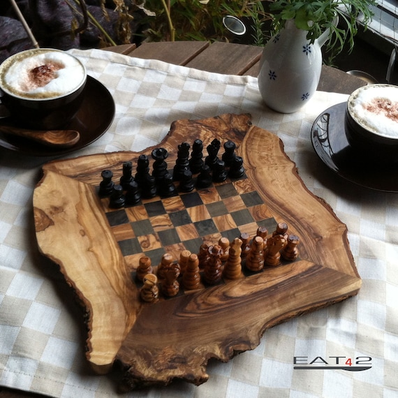 Handmade Olive Wood Chess Set